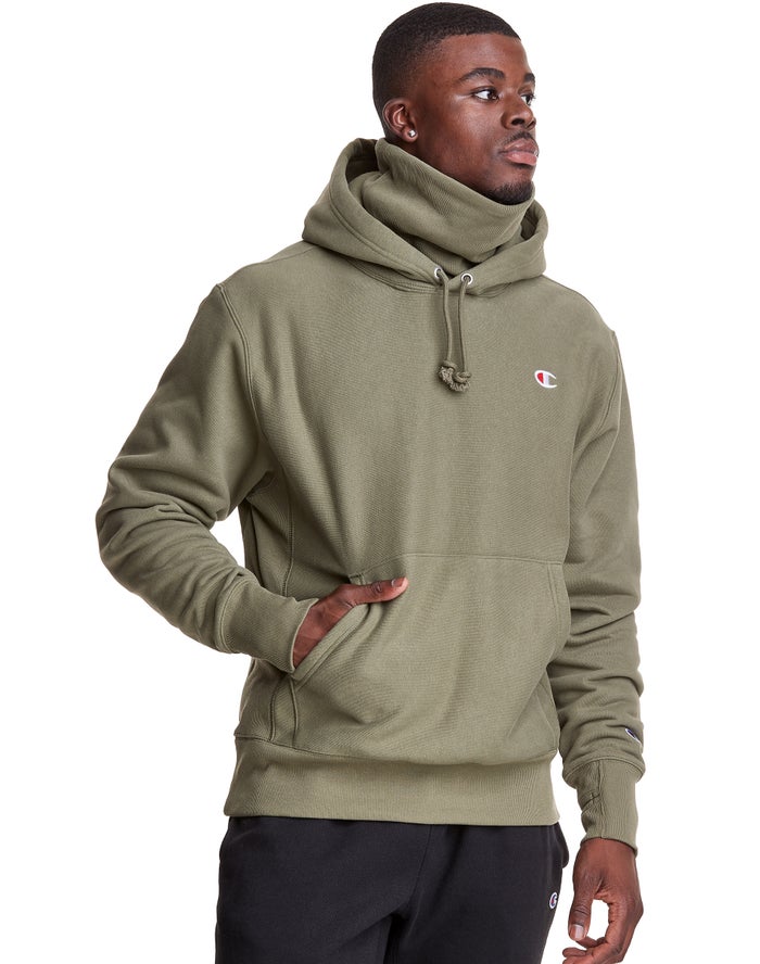 Champion Defender Series Reverse Weave® With Two Detachable Scarferchief™ Masks Olive Hoodie Womens